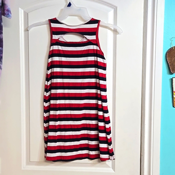 5/$25🌴The Children's Place Horizontal Stripes Iridescent Sequin Star L Dress - Picture 3 of 6